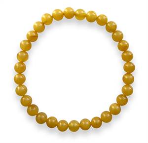 Armbånd med små perler i gult rav
